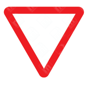 Give Way Warning Sign – Diagram 501 installed for advance warning of give way points