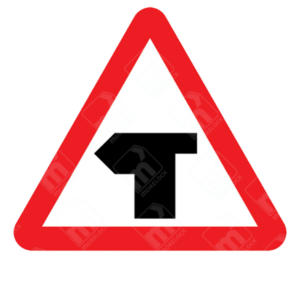 T-Junction Ahead Warning Sign – Diagram 505.1A installed to improve junction visibility