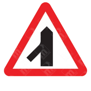 Traffic Merging from Left Warning Sign – Diagram 508.1 installed to improve safety at merging points
