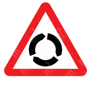Roundabout Ahead Warning Sign – Diagram 510 installed to improve road safety near roundabouts