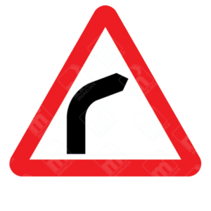 Harsh Turn Ahead Warning Sign – Diagram 512B installed on roads with sharp right-hand bends
