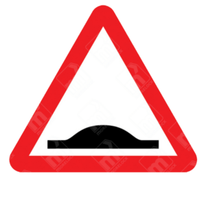 Road Hump or Series of Road Humps Ahead Warning Sign – Diagram 557.1 showing triangular warning sign with black hump symbol