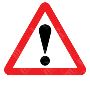 Other Danger Ahead Sign - Diagram 562 with exclamation mark symbol in red triangle used for unspecified or temporary hazards