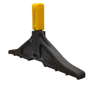 Standard Barrier Foot | Temporary UK Traffic Management Equipment made from recycled materials, featuring 360° movement and a stackable design for efficient storage and versatile barrier positioning.