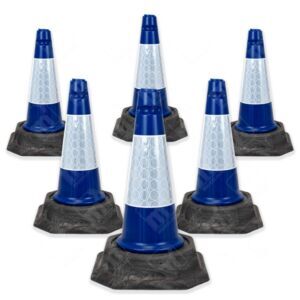 Blue Half Metre Traffic Cone (46 Two-Piece Traffic Cone)