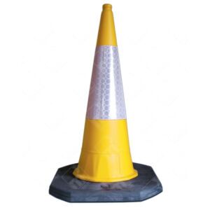 Yellow 1 Metre Traffic Cone