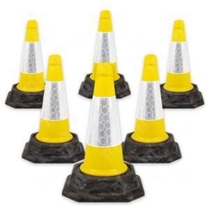 Yellow Half Metre Traffic Cone (46 One Piece Traffic Cone)