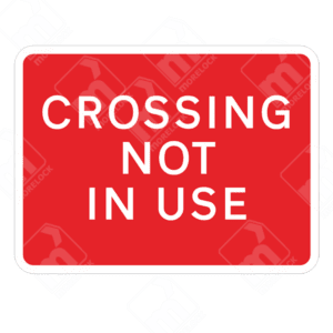 Crossing Not in Use Sign – temporary UK traffic sign directing pedestrians away from an inactive crossing.