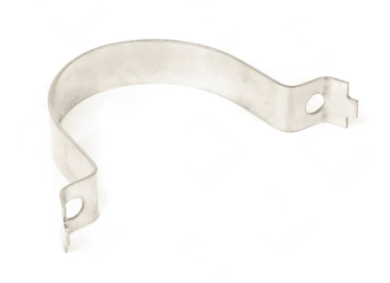 DC - Two Bolt Clips (Round) – Adjustable, corrosion-resistant stainless steel clip for secure UK road sign installations on posts 50-323mm.