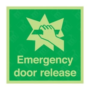 Photoluminescent In Case Of Fire Break Glass Sign