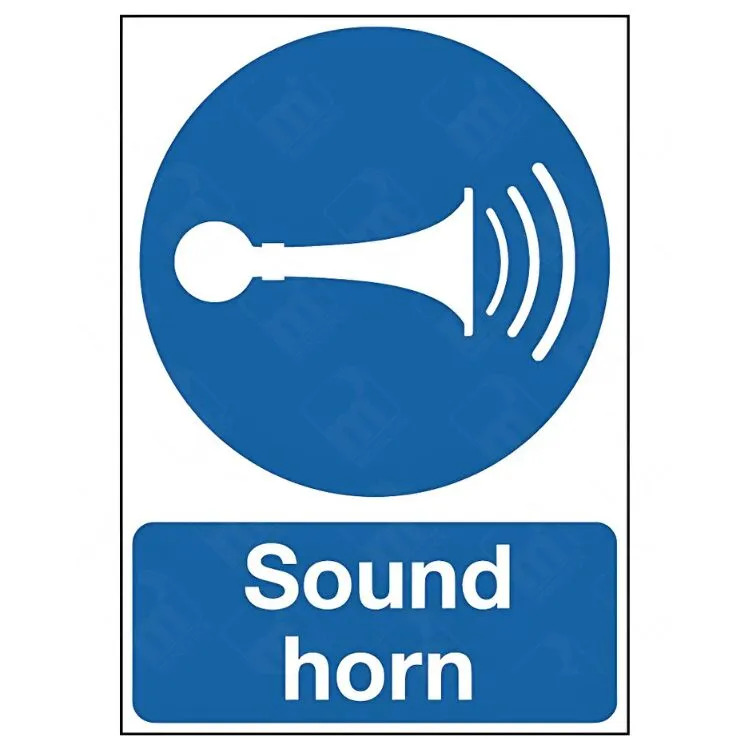 Sound Horn Sign – UK mandatory safety signage