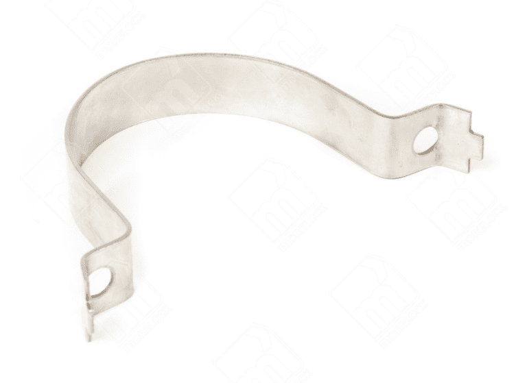 DC - Two Bolt Clips (Round) – Adjustable, corrosion-resistant stainless steel clip for secure UK road sign installations on posts 50-323mm.