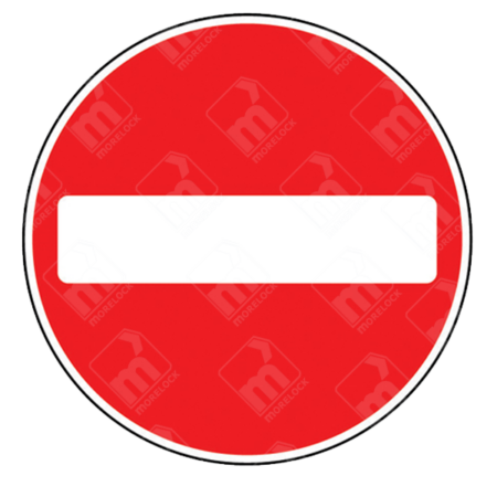 No Entry Sign – Diagram 616 with white horizontal bar in red circle