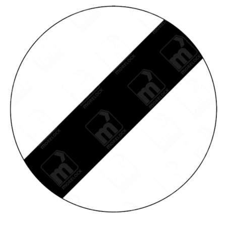 National Speed Limit Sign - Diagram 671 with diagonal black stripe on white background for UK national speed enforcement