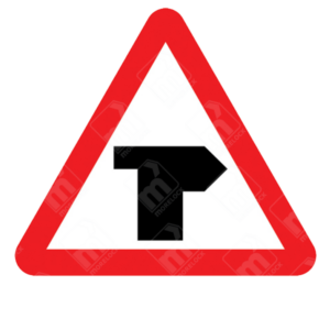 T-Junction Ahead Warning Sign – Diagram 505.1B installed for improved junction safety