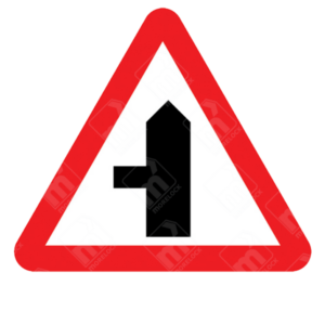 Side Road Ahead Warning Sign – Diagram 506.1A installed for improved safety at merging junctions