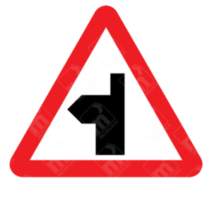 Side Road Ahead Warning Sign – Diagram 506.1C installed for improved safety at staggered junctions