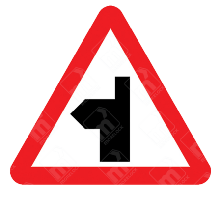 Side Road Ahead Warning Sign – Diagram 506.1C installed for improved safety at staggered junctions