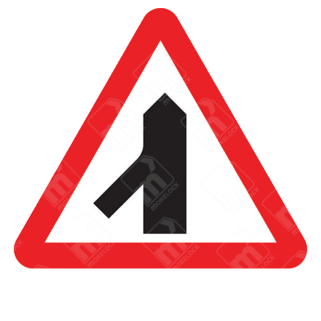 Traffic Merging from Left Warning Sign – Diagram 508.1 installed to improve safety at merging points