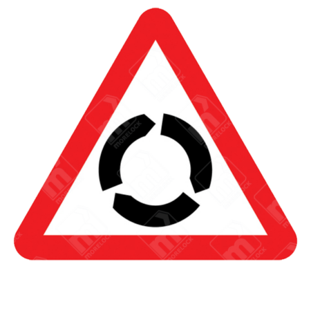 Roundabout Ahead Warning Sign – Diagram 510 installed to improve road safety near roundabouts