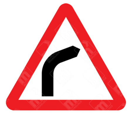 Harsh Turn Ahead Warning Sign – Diagram 512B installed on roads with sharp right-hand bends