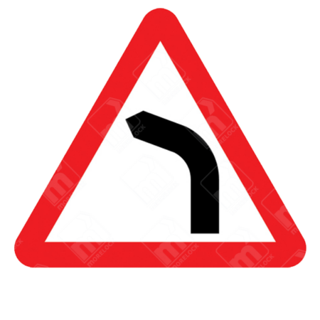 Harsh Turn Ahead Warning Sign – Diagram 512A installed on roads with sharp left-hand bends