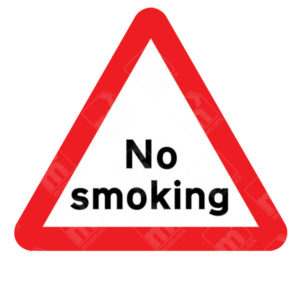 No Smoking Sign (Diagram 554N) – UK safety sign indicating that smoking is not permitted in the area for health and fire safety compliance.