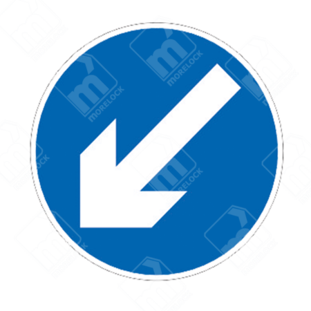 Keep Left Sign (Diagram 606C) – UK traffic sign instructing vehicles to proceed only in the left direction for safe traffic management.