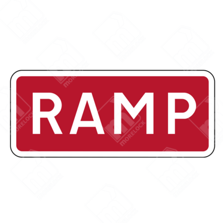 Ramp Sign (Diagram 7013) – UK road sign alerting drivers to a sudden change in carriageway level, ensuring safe speed reduction and road safety.