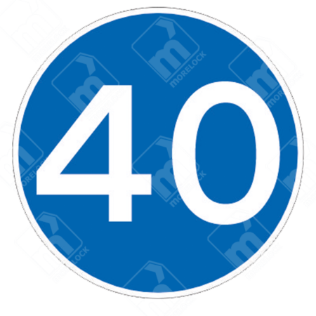 40 MPH Minimum Speed Limit Sign (Diagram 672V40) – UK traffic sign enforcing a 40 mph minimum speed for smooth traffic flow.