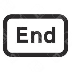 End Sign – Diagram 645. UK traffic management sign indicating that a restriction or prohibition previously in place has ended, ensuring driver awareness.