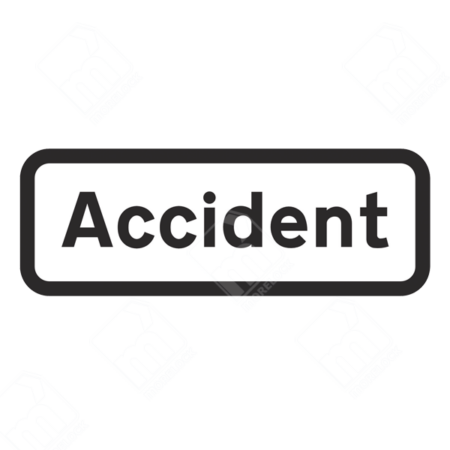Accident Sign – Diagram 563. UK traffic management sign warning drivers of an accident ahead to ensure safe navigation and prevent further incidents.