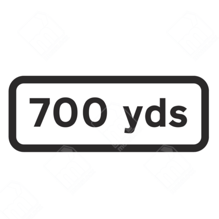 700 Yds Sign – Diagram 572.7. UK traffic management sign indicating a hazard 700 yards ahead, ensuring driver awareness and safe navigation.