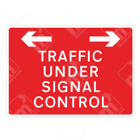 Traffic Under Signal Control Sign – Diagram 7021 – Official UK temporary road sign warning drivers that traffic ahead is being controlled by portable traffic signals.