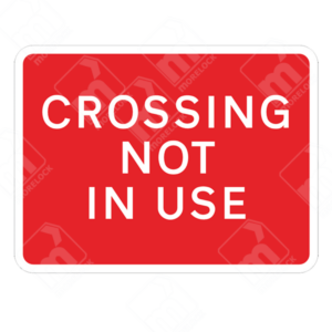 Crossing Not in Use Sign – temporary UK traffic sign directing pedestrians away from an inactive crossing.