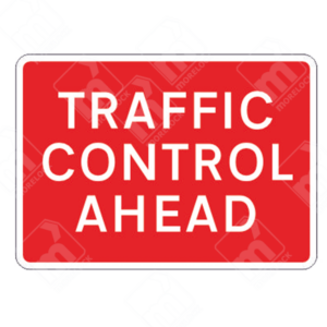 Traffic Control Ahead Sign – Diagram 7010.1H – Official UK temporary road sign warning drivers of upcoming traffic management measures.