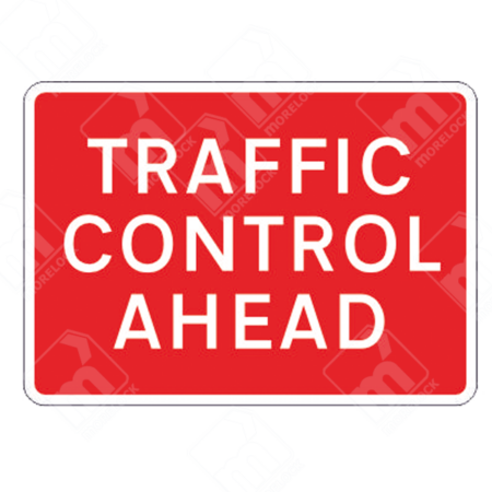 Traffic Control Ahead Sign – Diagram 7010.1H – Official UK temporary road sign warning drivers of upcoming traffic management measures.