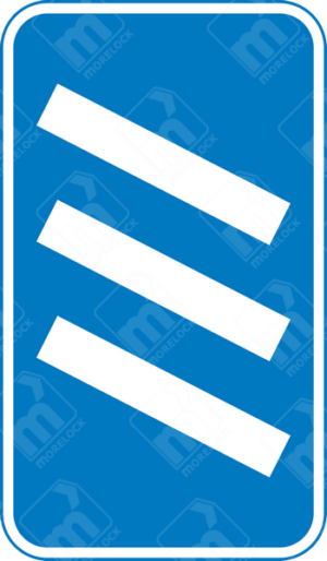 Roundabout 300 Yards Ahead Sign (Diagram 823) – UK road sign alerting drivers to an approaching roundabout or exit 300 yards ahead.