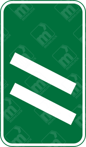 Primary Route Exit 200 Yards Ahead Sign (Diagram 824V) – UK road sign alerting drivers to an approaching roundabout or exit 200 yards ahead on a primary route.