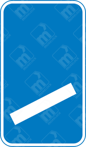 Roundabout 100 Yards Ahead Sign (Diagram 825R) – UK road sign indicating a roundabout or next available exit in 100 yards.