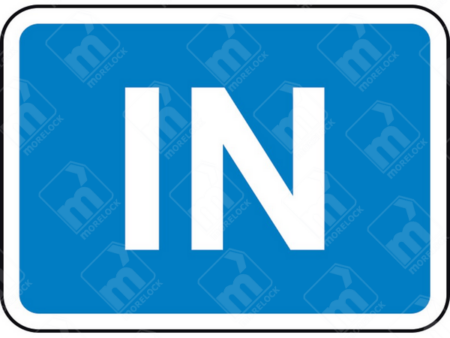 In Sign (Diagram 833) – UK traffic sign indicating an entrance to a car park, private access road, or property.