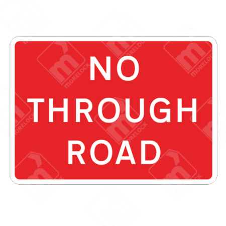 No Through Road Sign – Official UK temporary road sign informing drivers that the road ahead does not connect to another route.