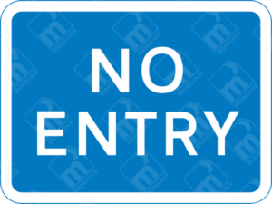No Entry Sign (Diagram 836) – UK traffic sign prohibiting vehicles from entering a car park, private access road, or property exit from a public road.