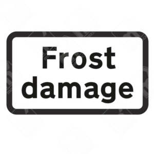 Frost Damage Warning Sign – Diagram 563 | Permanent UK Traffic Sign, alerting drivers to road surface hazards caused by frost damage.