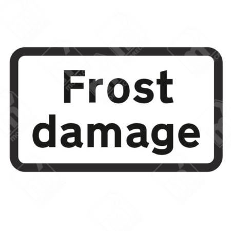 Frost Damage Warning Sign – Diagram 563 | Permanent UK Traffic Sign, alerting drivers to road surface hazards caused by frost damage.