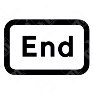 End of Restriction Sign (Diagram 645) – Official UK traffic sign indicating the end of a restriction, prohibition, or controlled road zone.