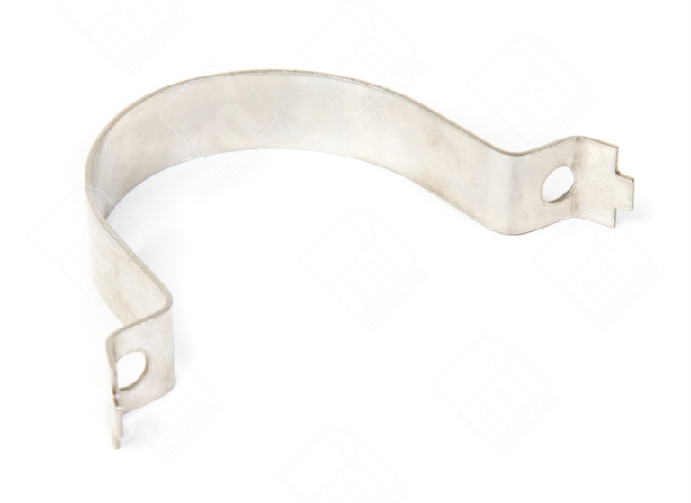 DC - Two Bolt Clips (Round) – Adjustable, corrosion-resistant stainless steel clip for secure UK road sign installations on posts 50-323mm.