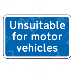 Road Unsuitable for Motor Vehicles Sign – Diagram 820B | Permanent UK Traffic Sign ,warning drivers that the road ahead is not suitable for motor vehicles.