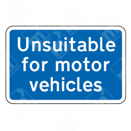 Road Unsuitable for Motor Vehicles Sign – Diagram 820B | Permanent UK Traffic Sign ,warning drivers that the road ahead is not suitable for motor vehicles.