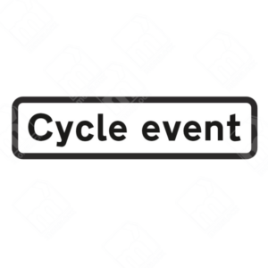 Cycle Event Warning Sign (Diagram 950.1) – Official UK road sign warning drivers of an upcoming cycle event, improving awareness and road safety.